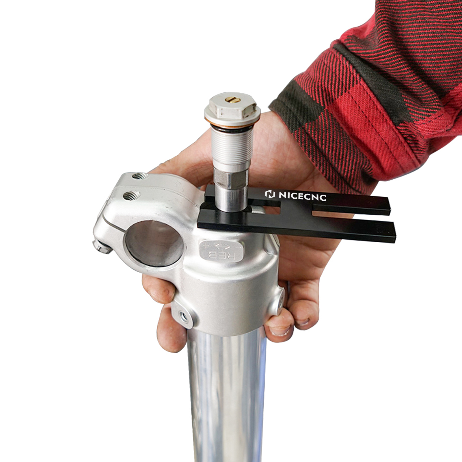 Aluminum Fork Damper Cartridge Rod Holding Tool For 13.3mm& 14.3mm
