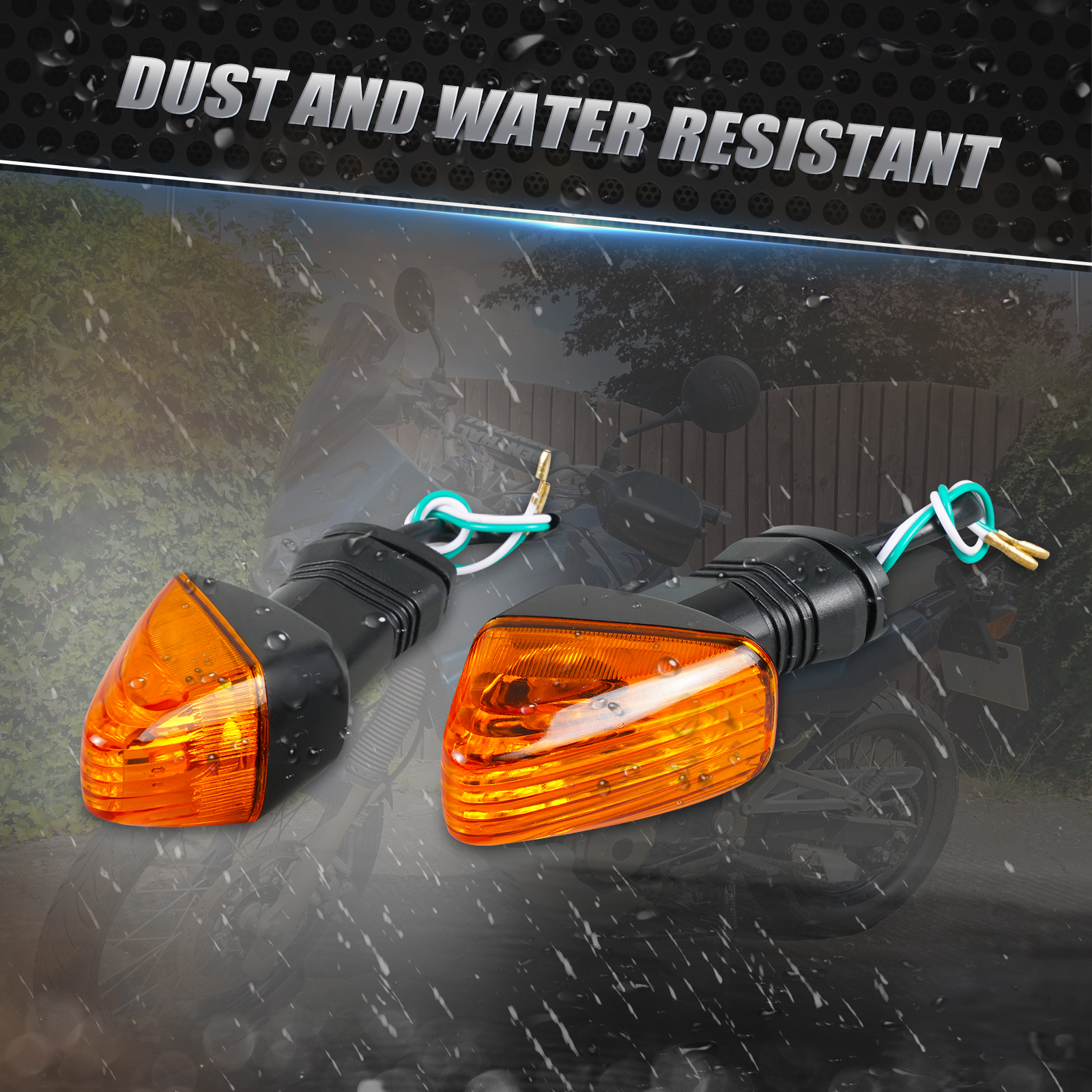 2X Front/Rear Turn Signal Light Indicator Amber For Kawasaki Z750S