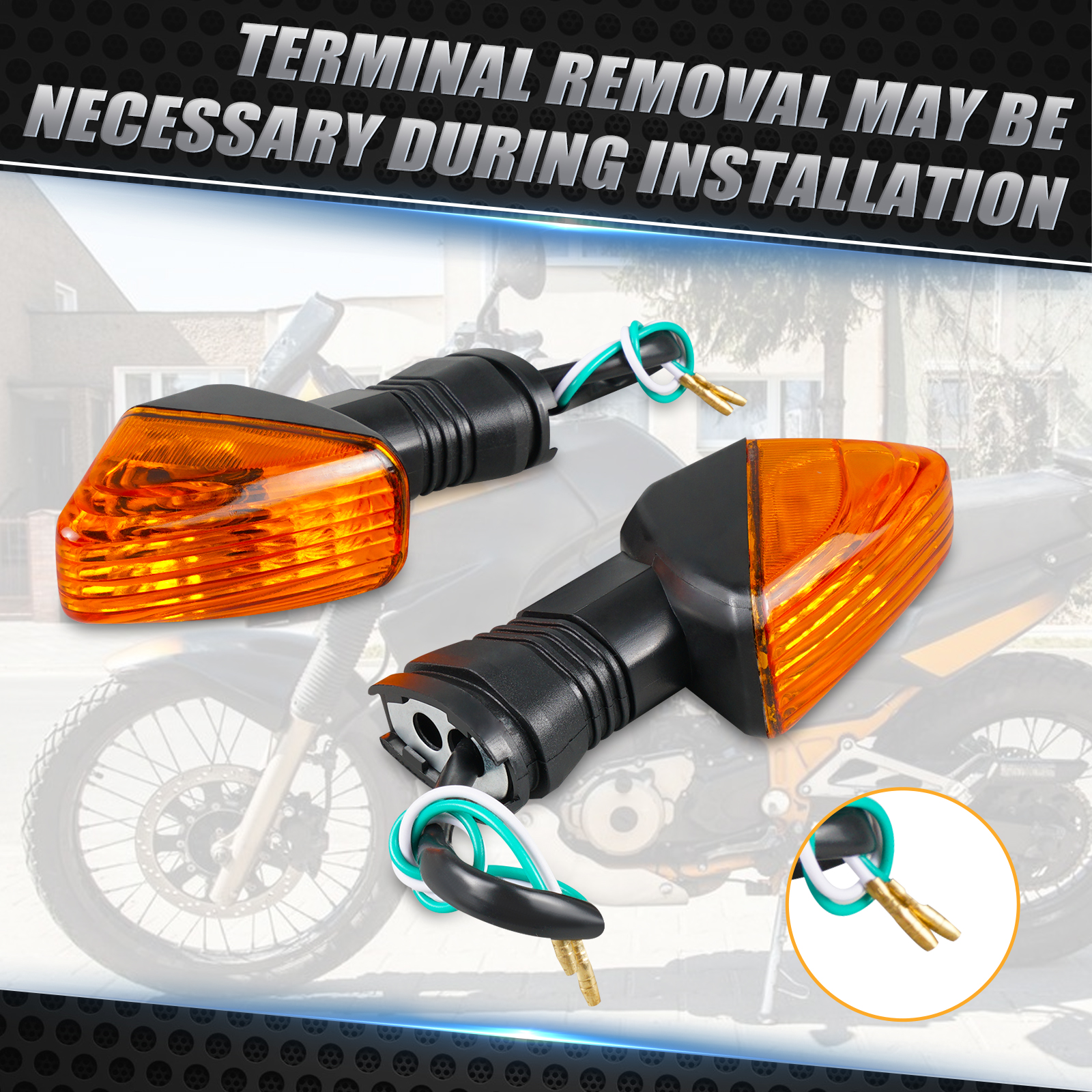 2X Front/Rear Turn Signal Light Indicator Amber For Kawasaki Z750S
