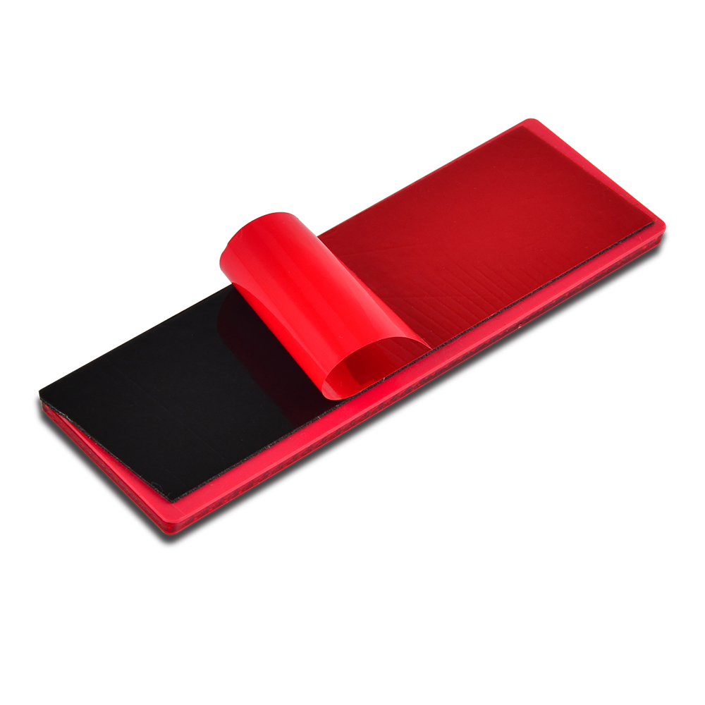 Car Plate Reflective Tape Sticker Red Plastic Safety Warning Self-adhesive