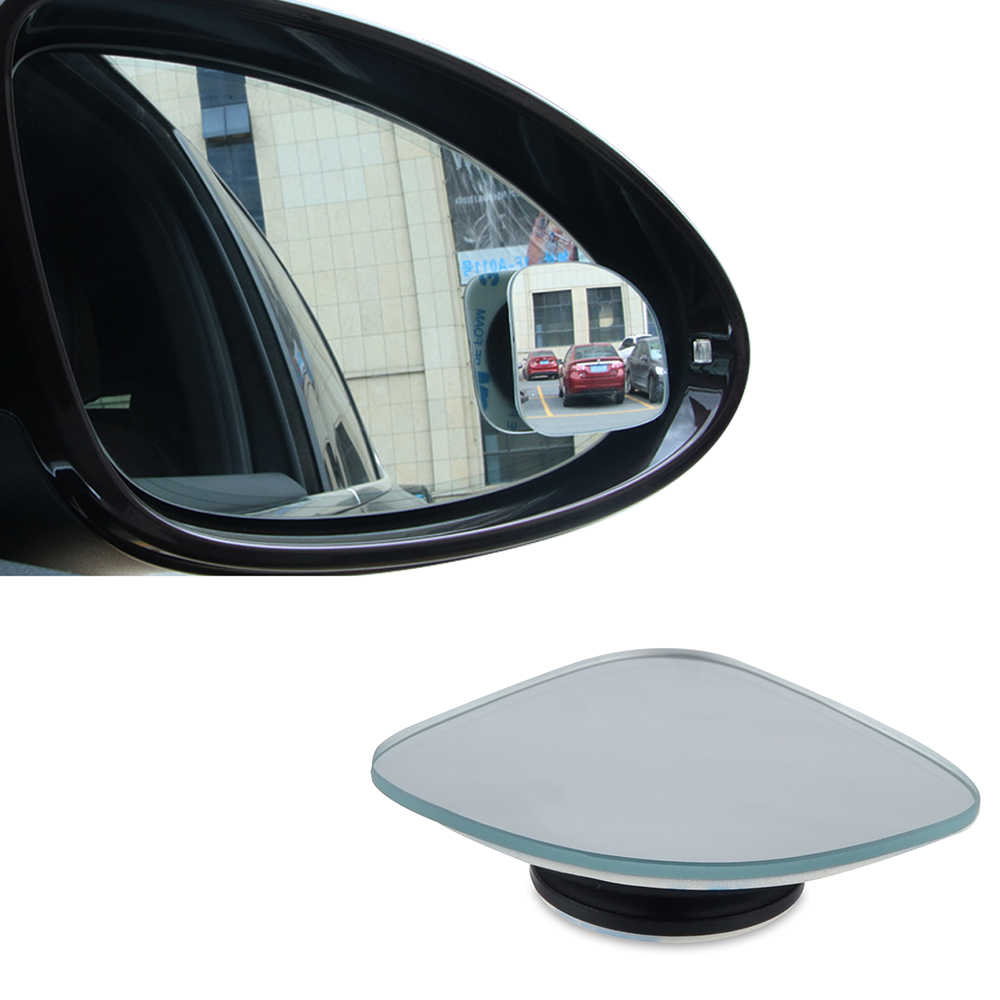 2PCS Fan Shape Blind Spot Mirror fits for cars trucks SUVs HD Glass Wide Angle Round Mirror Frameless Adjustable Designed for greater image and traffic safety Blind Spot mirror 2 in