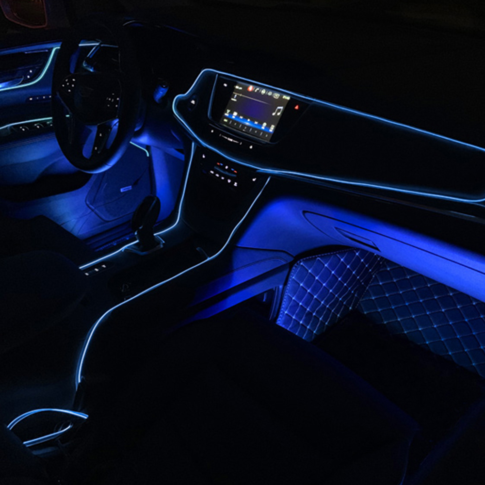 5M Line Blue LED Car Auto Interior Decor Atmosphere Wire ...