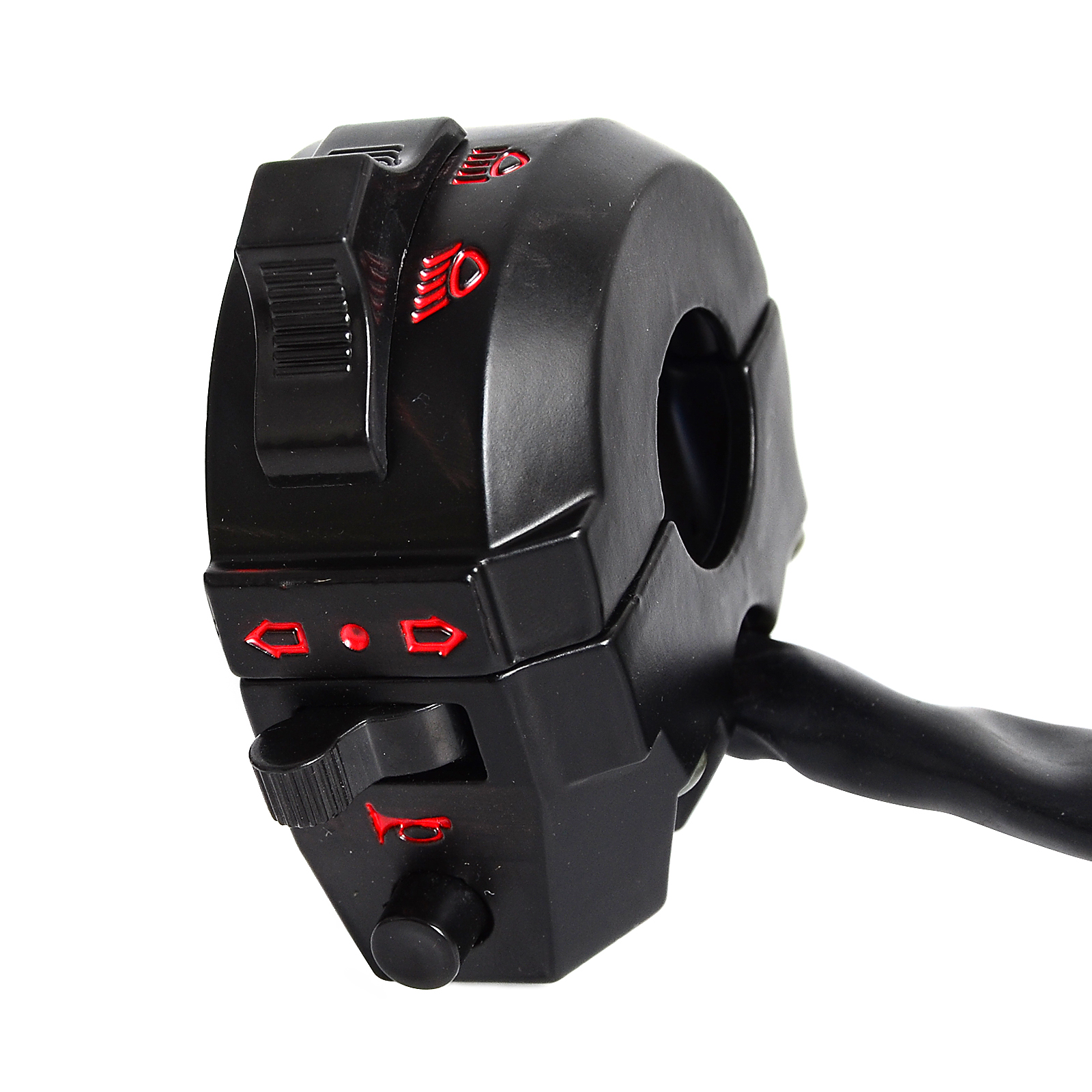 Motorcycle 7/8" Handlebar Control Horn Indicators Bar ATV Switch For