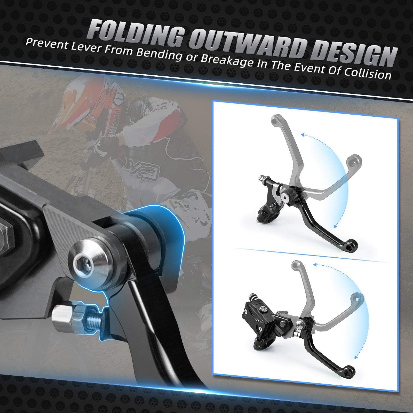 1 Pair 7/8"Hydraulic Brake&Cable Clutch Levers for Honda CRF230F