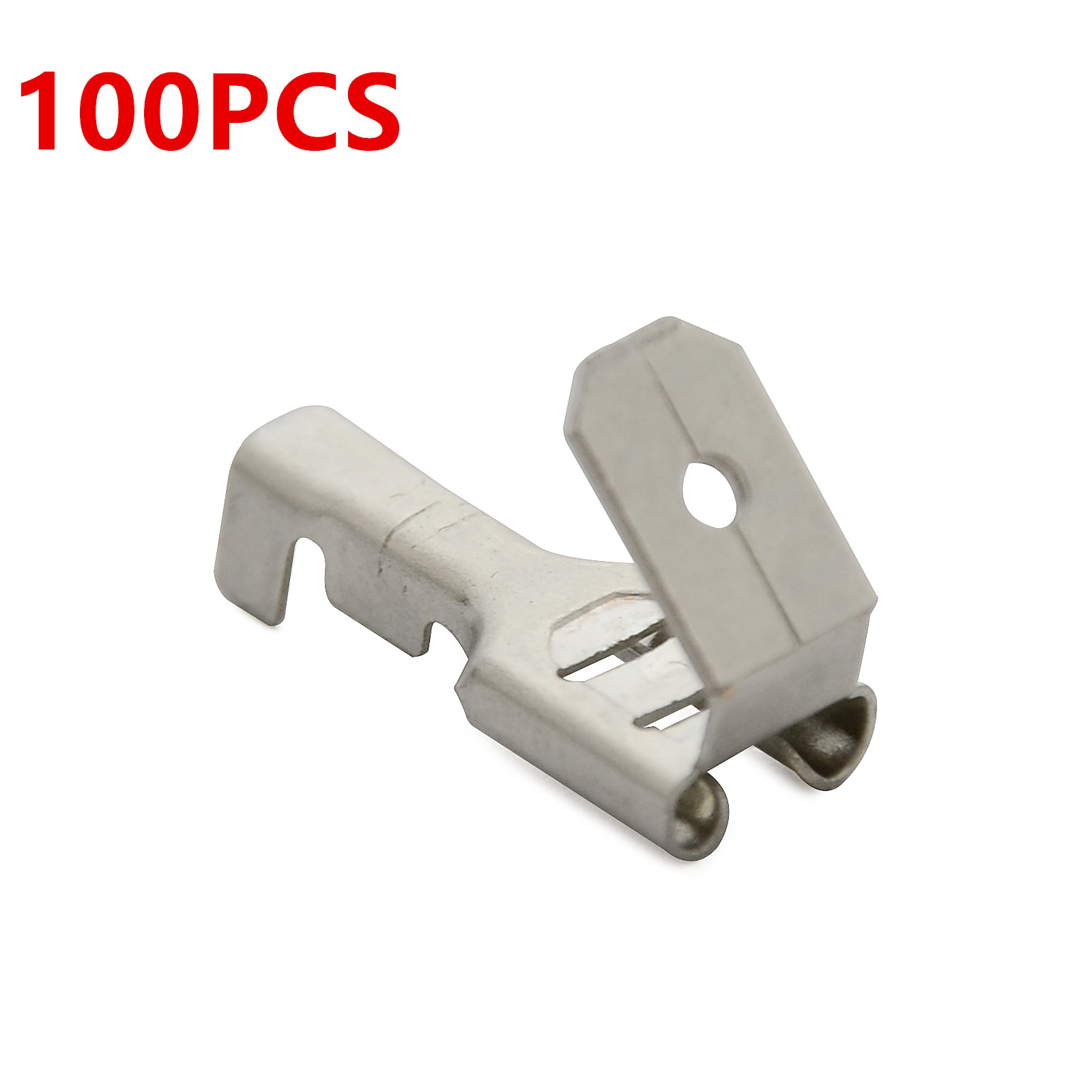 100PCS Non-Insulated 6.3mm Tinned Brass Terminals Connector Spade Female//Male