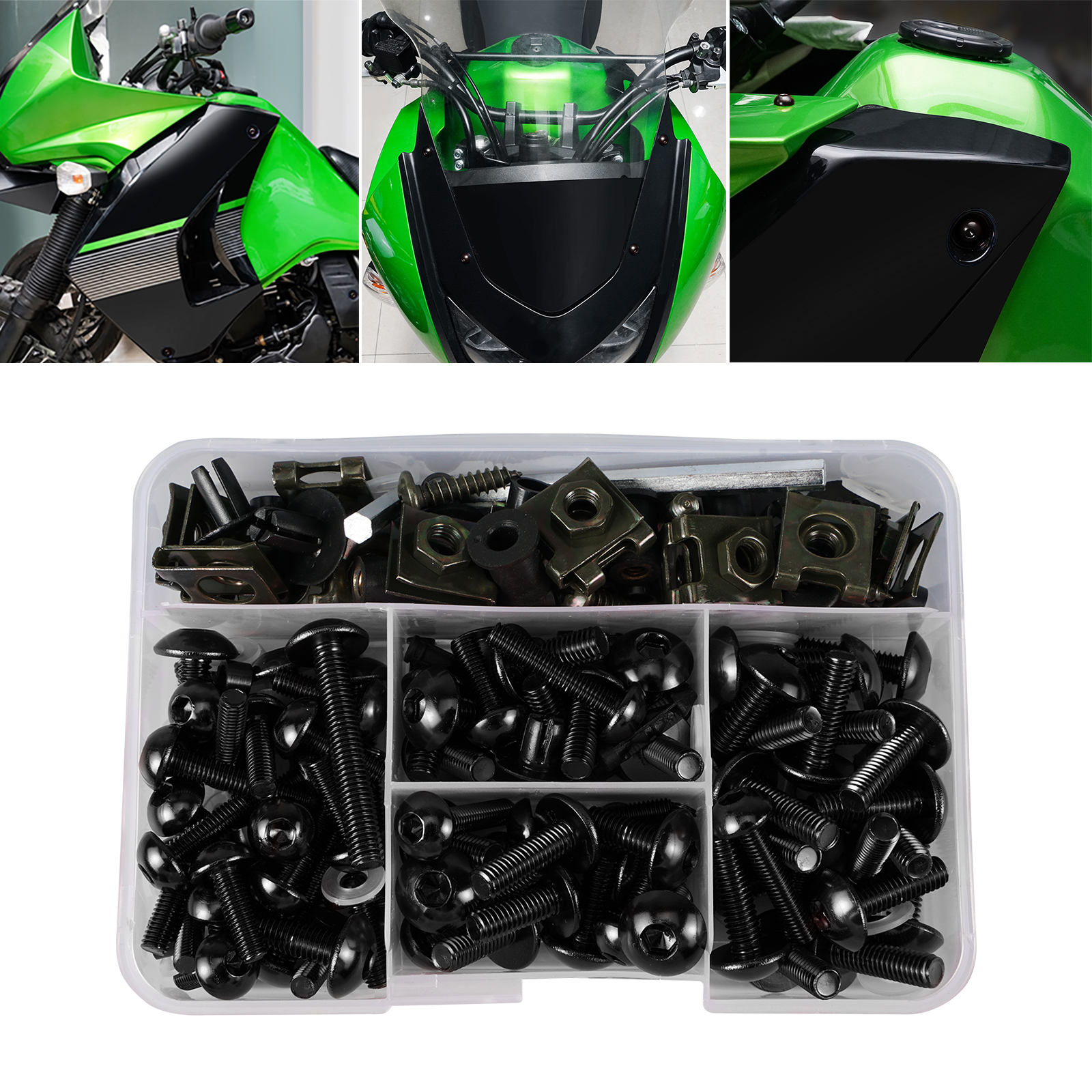 177pc Fairing Bolt Set Motorcycle Fairing Bolt Kit For Suzuki V-Strom DL650/DL1000 - 177-Piece Screw & Fastener Set Motorcycle Fairing Bolts - View #12